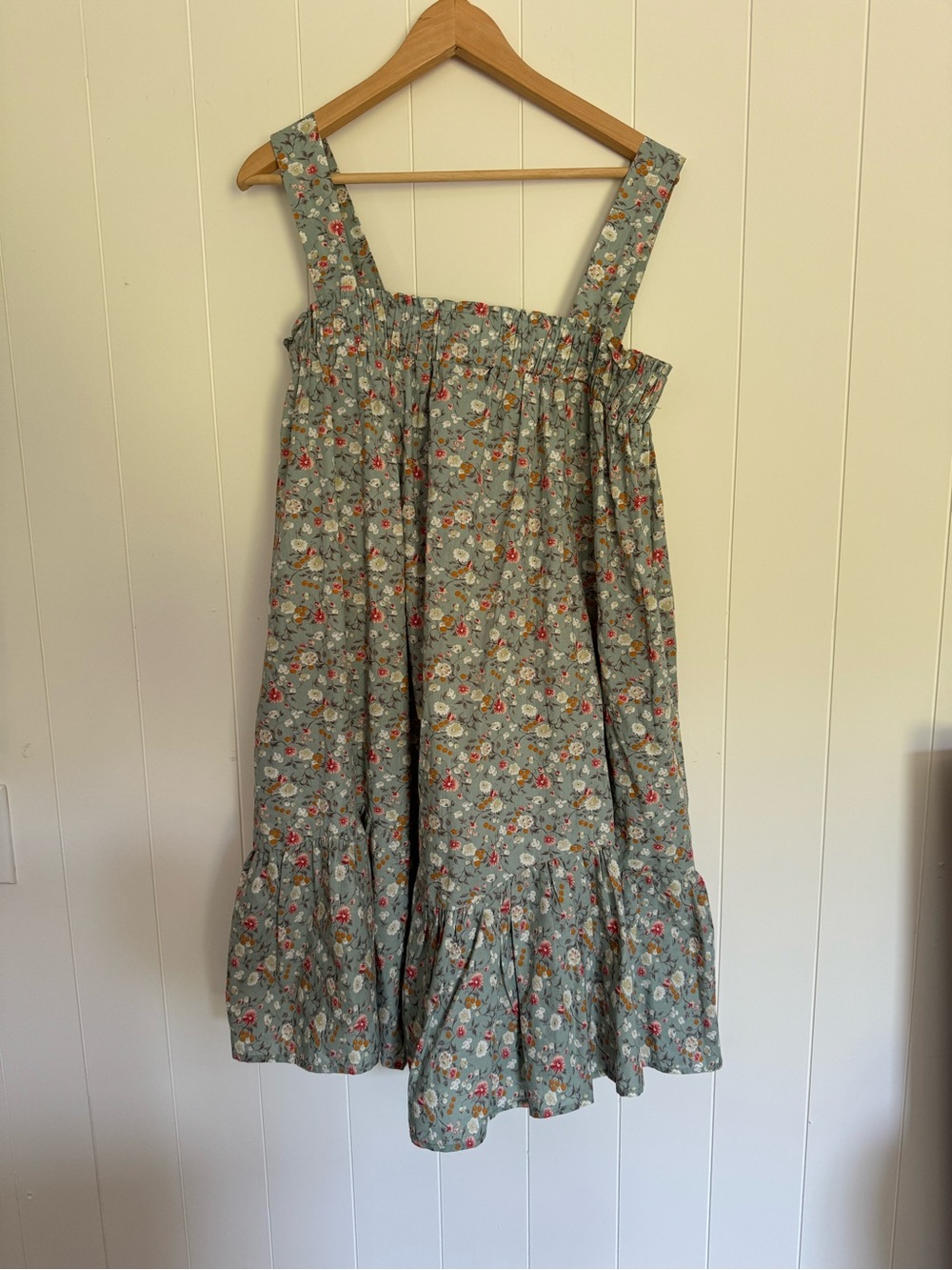 Ces Femme Floral Sundress in Mint Green with Straps